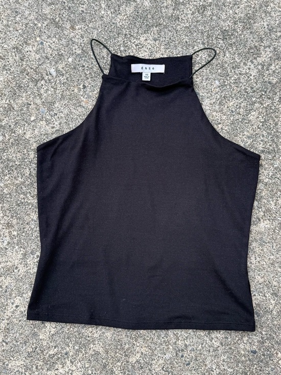 gaze Tops - Gaze High Neck Racerback Cropped Tank Top Size XSmall